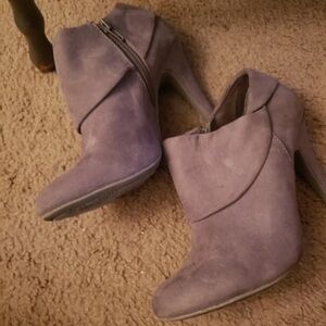 Rocket Dog Lavender Suede Heeled Ankle Boots